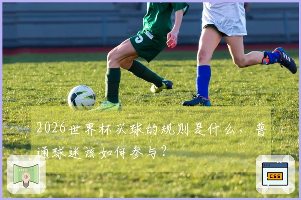 2026世界杯买球的规则是什么，普通球迷该如何参与？